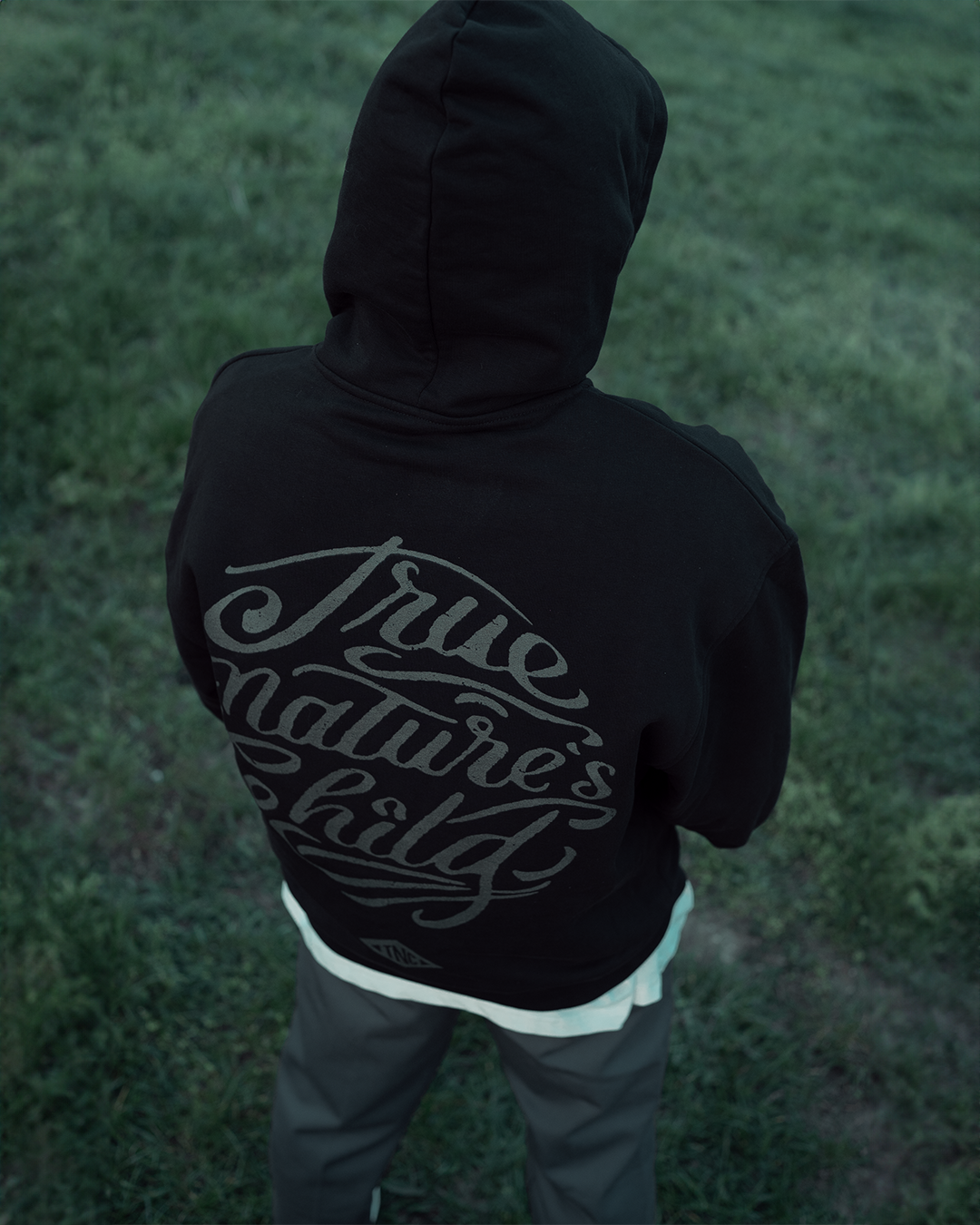 Zipper Hoodie Oversized Bando Logo Black