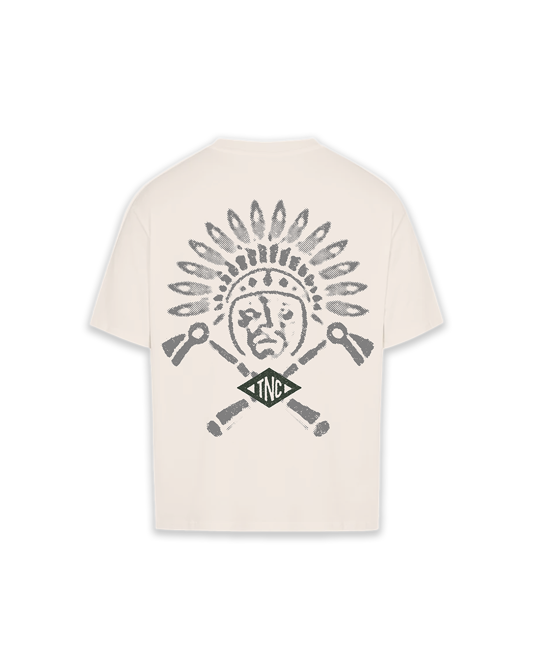 T-Shirt Oversized Chief Head Backprint Sand