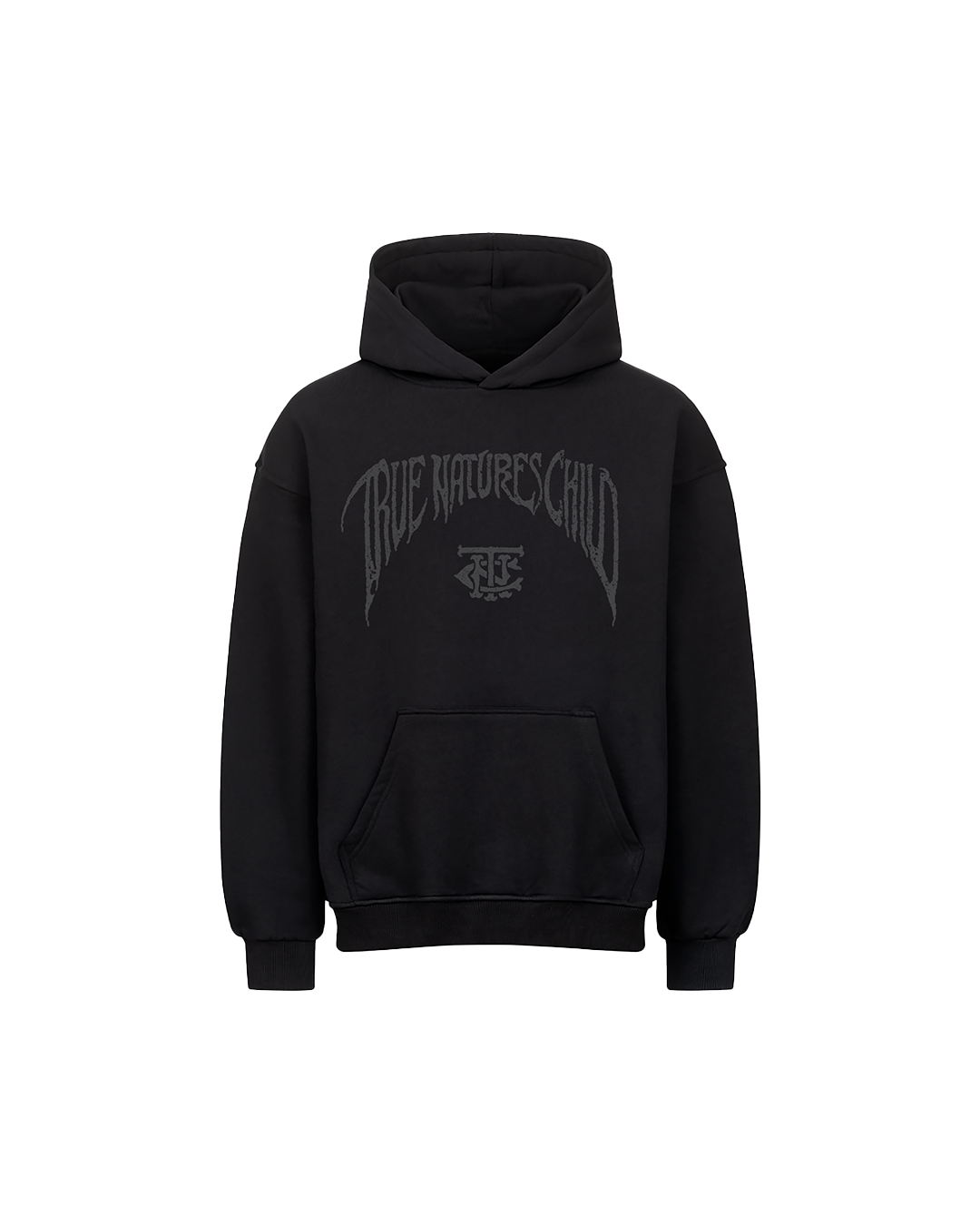 Hoodie Oversized Ribs N Bones Logo Black