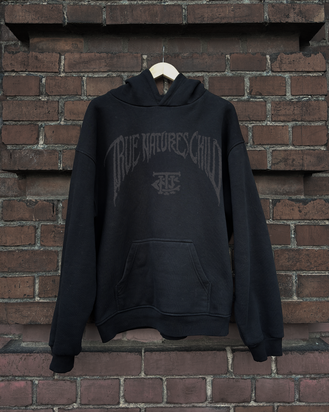 Hoodie Oversized Ribs N Bones Logo Black